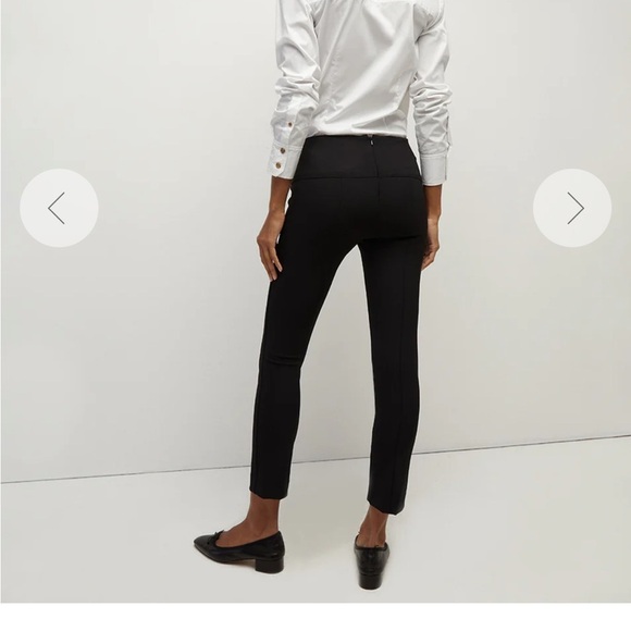 Veronica Beard ZIP BACK SCUBA PANT side 2 NAVY - Picture 4 of 12